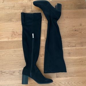 Zara faux suede boots knee highs